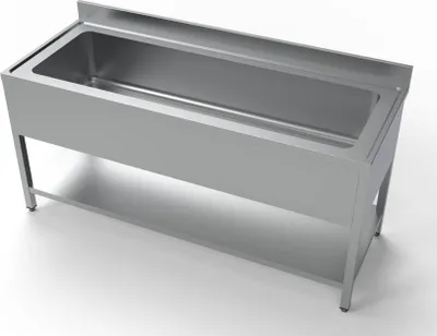 Produktbild von Combisteel Spültisch 1 Becken mit Grundboden Aufkantung 1800x700x850mm