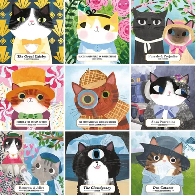 Produktbild von Bookish Cats 500 Piece Family Puzzle