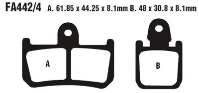 Produktbild von EBC Brakes Bremsbeläge Satz Bremsklötze FA442/4