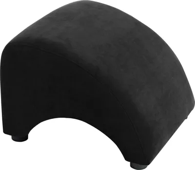 Produktbild von Max Winzer Hocker Brandford - Velourstoff schwarz - Maße: 52 x 54 x 37 cm
