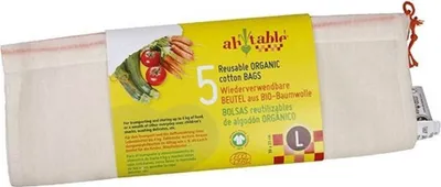 Immagine prodotto di 5 sacchetti di cotone - misura L 30x33cm
