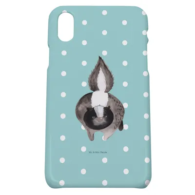 Produktbild von Mr. & Mrs. Panda Iphone 10 Handyhülle Stinktier Angriff - Türkis Pastell - Geschenk, Cover, wütend, Skunk, Drohung, Handy, Hülle, X, Raubtier, Wildtier