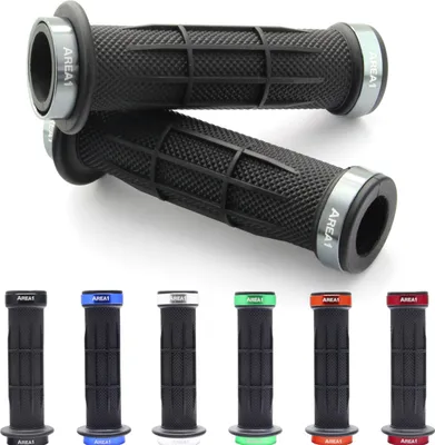 Produktbild von Area1 Motorrad Motorroller Lenkergriffe Griffgummis 22/24-25mm offene Enden für Lenkerendenspiegel und Vibrationsdämpfer Grau
