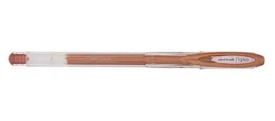 Produktbild von Uni-Ball Signo , Anklippbarer versenkbarer Stift, Bronze, Bronze, Kunststoff, 0,8 mm, Beidhändig