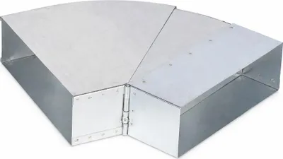 Produktbild von Flachkanal Bogen verstellbar 45-90° 150 x 50 mm
