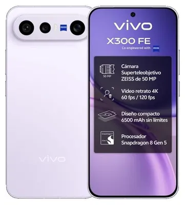 Produktbild von VIVO X300 FE, 16 cm (6.31"), 12 GB, 512 GB, 50 MP, Android 16.0, Violett