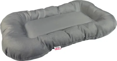 Obrázek produktu pro Voděodolné psí lůžko, rozměry 60 x 40 cm – odolné, snadno udržovatelné, z materiálu Codura, pro malé, střední i velké psy, pro vnitřní i venkovní použití – barva – šedá