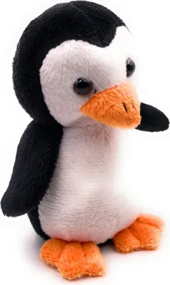 Produktbild von Onwomania Plüschtier Stofftier Kuscheltier Seevogel Rotschnabelpinguin Pinguin Höhe 12 cm Mehrfarbig
