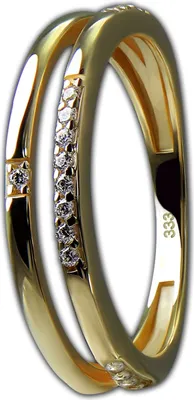 Produktbild von GoldDream Ring Gr. 56 17,8 Echtgold333er Gelbgold goldweiß D2GDR537Y56