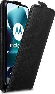 Produktbild von Cadorabo Hülle für Motorola MOTO G200 5G Schutz Hülle in Schwarz Flip Etui Handyhülle Case Cover