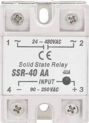 Obrázok produktu pre SSr 40AA 40A Polovodičový reléový modul AC-AC Vstup 90-250V AC Výstup 24-480V AC