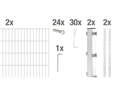 Immagine prodotto di Alberts 642242 Gabbioni per recinzione Step², da avvitare, zincati a caldo, larghezza maglia 200 cm, altezza 100 cm