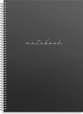 Produktbild von Notizbuch A4 liniert 160 Seiten schwarz Spiralbindung