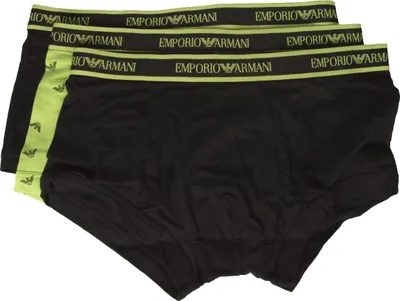 Immagine prodotto di Boxer uomo EMPORIO ARMANI parigamba confezione 3 pezzi tripack elastico a vista elasticizzati articolo 111357 2F717 TRUNK PACK 3, EUR XXL - CN 180/100 - BR EEG - MX EEG, Cotone 95%,Spandex 5%