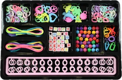 Produktbild von Schmuck Bastelset Kinder Perlen Set Armbänder Selber Machen DIY Kreativset Geschenkbox