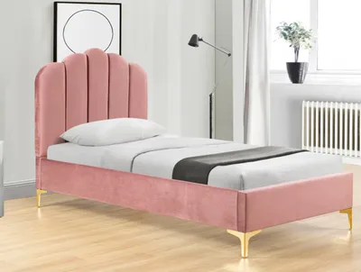 Zdjęcie produktu dla Łóżko tapicerowane 90 x 200 cm Yoris Pink