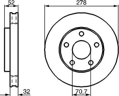 Produktbild von BOSCH Bremsscheiben (2 Stück) Vorderachse 0 986 478 486