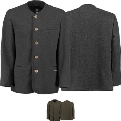 Produktbild von Trachtenjacke Trachtenjanker Trachten Janker aus Wolle, Größe:58/3XL, Farbe:Anthrazit