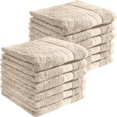 Produktbild von REDBEST Handtuch Chicago" 12er-Pack beige 50x80 cm"