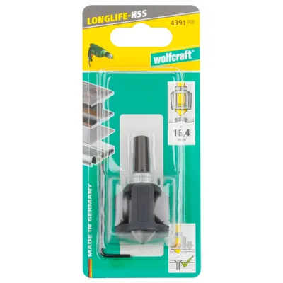 Produktbild von wolfcraft HSS-Kegelsenker mit verstellbarem Tiefenanschlag