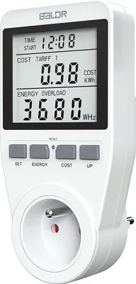 Obrázek produktu pro BALDR 399000 Jednofázový wattmetr BD-990 bílý
