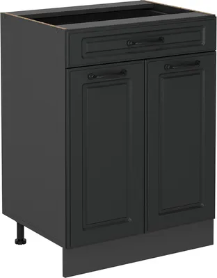 Zdjęcie produktu dla Szafka dolna do kuchni Vicco R-Line Antracytowy domek wiejski 60 cm z szufladą, bez blatu roboczego, Model 54075