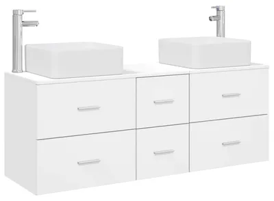 Immagine prodotto di vidaXL Set di mobili da bagno, 3 pezzi, bianco, 49,5 x 41 x 63 cm
