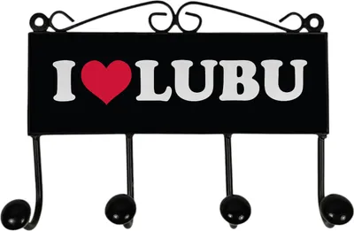 Produktbild von Ludwigsburg Kleiderhaken Leiste mit 4 Haken schwarz - I Love LUBU