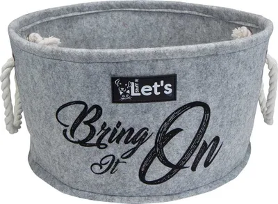 Immagine prodotto di Cestino decorativo per cani Let's Bring It On antracite Ø 37 cm x 20 cm scatola di immagazzinamento