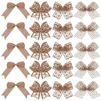 Image de 24 rubans en jute pour la décoration et les cadeaux