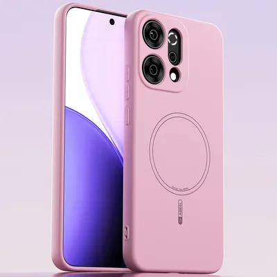 Obrázek produktu pro Magnetické pouzdro pro Oppo Reno14 Pro, kompatibilní s MagSafe, tekutý silikon, nárazuvzdorné a odolné proti poškrábání Růžová