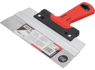 Image de Spatule de façade en acier inoxydable de 250 mm pour les travaux d'enduit et de finition