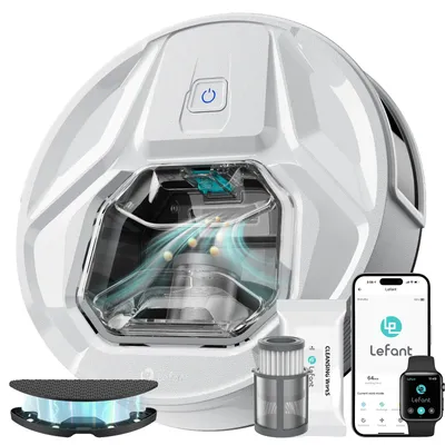 Obrázok produktu pre Robotický vysávač, sací výkon 6000 Pa, inteligentná navigácia, M320 – BIELY