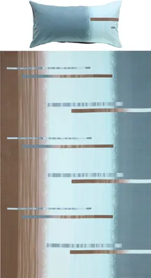 Produktbild von Erwin Müller Bettwäsche blau-braun 1x 155x220 cm + 1x 40x80 cm
