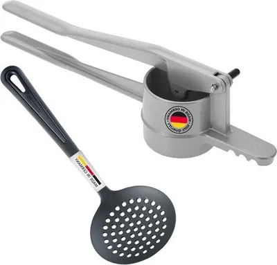 Immagine prodotto di Sfornatrice per spätzle a 2 pezzi con fori rotondi, alluminio argento