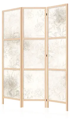 Zdjęcie produktu dla LUMASOUL Parawan jednostronny, Przegroda do wnętrz, Kwiaty Japońskie 3, 135x172 cm