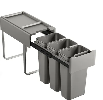 Produktbild von SVITA EM3x10 Einbaumülleimer 30L (3x10L) 3 Fächer mit Deckel Mülltrennsystem