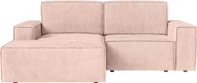 Produktbild von FEDVE Ecksofa KOKKO MINI mit Cordbezug mit Schlaffunktion, Rose
