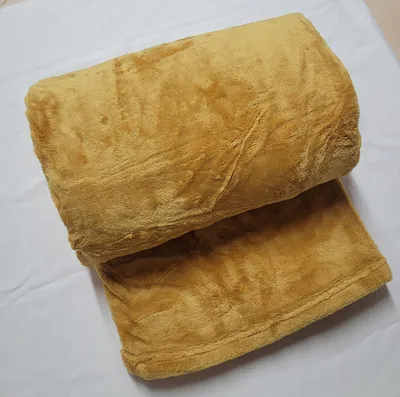 Produktbild von Elway Plüsch Kuscheldecke Honigbeige Einfarbig Mikrofaser