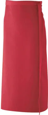 Produktbild von Bistroschürze B 100 x L 80 cm, Fb. rot : rot : 65% Polyester 35%Baumwolle 220 g/m²