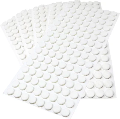 Produktbild von Adsamm® | 640 x selbstklebende Filzgleiter / Weiß / Ø 12 mm / rund / Möbelgleiter aus Filz mit 3.5 mm Stärke