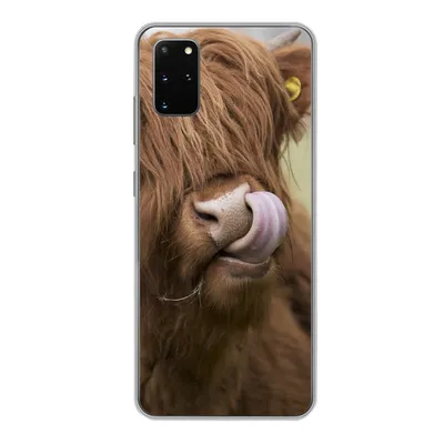 Produktbild von MuchoWow® Handyhülle Schutzhülle Hülle für Samsung Galaxy S20 Plus Schottischer Highlander - Braun - Tiere Silikon Softcase Handy Hülle - Hartschale