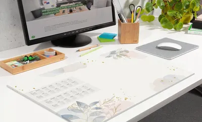 Produktbild von SIGEL H7304 Papier-Schreibtischunterlage DIN A2, Kalender 2027-2028, 30 Blatt, Schreibunterlage zum Abreißen aus nachhaltigem Papier