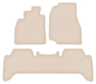 Productafbeelding van Velours automatten voor Toyota Land Cruiser J100 1998-2007 – 3-delig, beige, op maat – Wielganizator FORTUNA