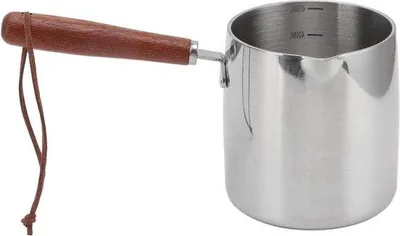 Produktbild von Stahlkochtopf mit Antihaftbeschichtung - 450 ml - Antihaftbutterwarmer - Milchtopf mit Servieröffnung