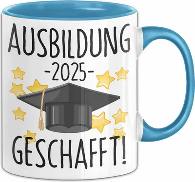 Produktbild von Trendation - Ausbildung Bestanden Geschenk Tasse Geschenkidee Bestandene Prüfung Abschluss 2023  (Blau)