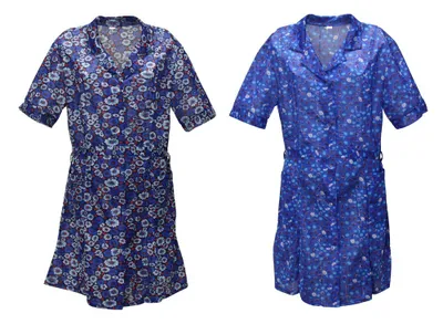 Produktbild von Kittel Schürze Kittelschürze mit 1/4 Arm Dederon Polyester, Farbe:Dessin 3, Größe:50
