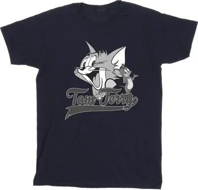 Produktbild von Tom And Jerry - "Greyscale Square" T-Shirt für Herren BI52120 (M) (Marineblau)