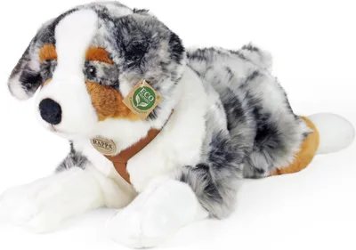 Immagine prodotto di Grande peluche di pastore australiano con pettorina, 61 cm, ECO-FRIENDLY