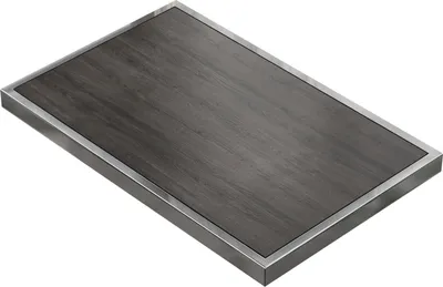 Produktbild von BRASIL | Gastro Tischplatte | B:T 120 x 70 cm | Wenge | Chrom Rand | Rechteckig | Gastro Tischplatte